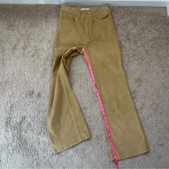 Levi's Premium Ribcage Boot Corduroy Flared Bootcut Pants in Iced Coffee Size 27 - Picture 14 of 16